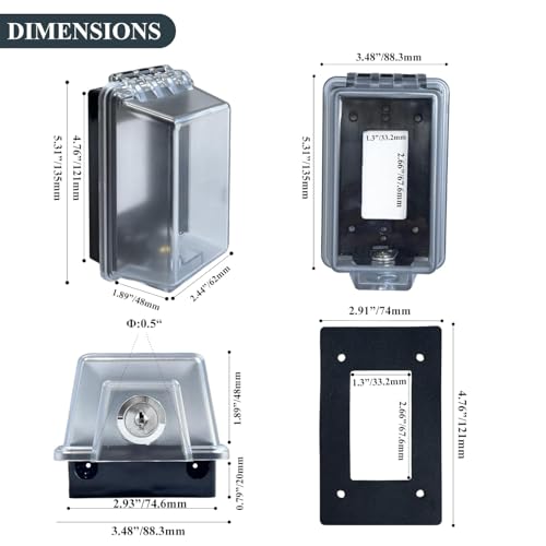 Outdoor Outlet Cover,Standard Single Gang Outlet Cover - Image 3