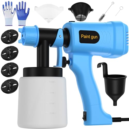 Paint Sprayer, 900ML High Capacity Spray Gun with 4 Nozzles - Image 2
