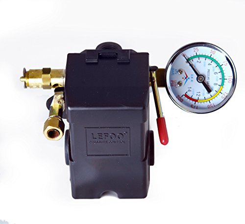 Air Compressor Pressure Control Switch 4 Ports 95-125 PSI w/ - Image 2