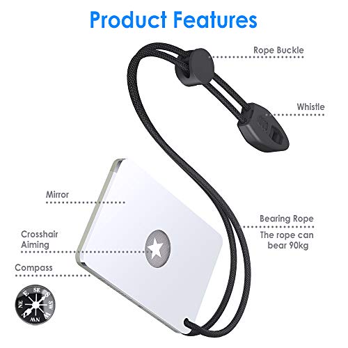 Outdoor SOS Reflective Signal Mirror Survival Tool | Travel Essentials - Image 3