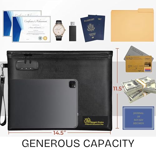 Fireproof Waterproof Document Bag | Travel Document Holder - Image 4