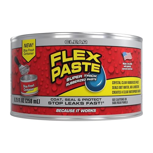 Flex Paste Rubberized Waterproof Sealant Paste, Clear, Half-Quart - Image 2