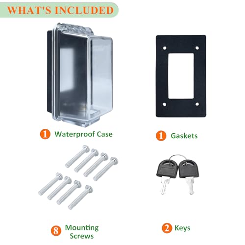 Outdoor Weatherproof Electrical Outlet Cover with Lock, Fits Most - Image 6
