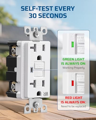 DEWENWILS 20A Outdoor Outlet Box, NEMA WR/TR 5-20R GFCI Outlet - Image 5