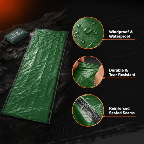 PE Emergency Sleeping Bag for Survival Portable Thermal Bivy Sack - Image 4