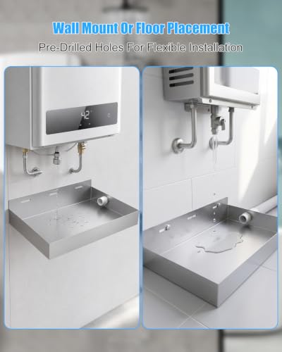 Tankless Water Heater Drain Pan, Stainless Steel Wall | Home Repair - Image 4