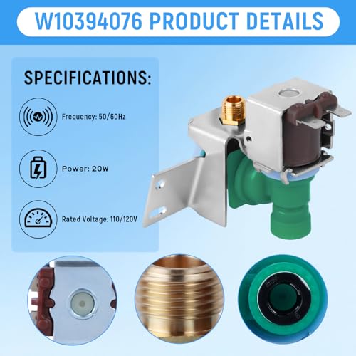 W10394076 W10865826 Refrigerator Water Inlet Valve - Image 7