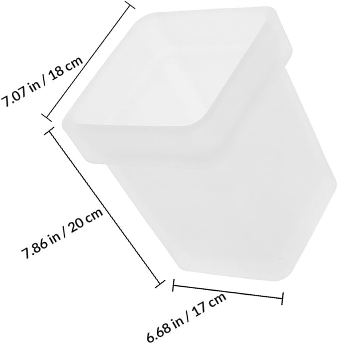 BESPORTBLE Toilet Bowl Brush Cup Ceramic Holder Square Matte Scrubber Brush Storage for Bathroom Cleaning Tool