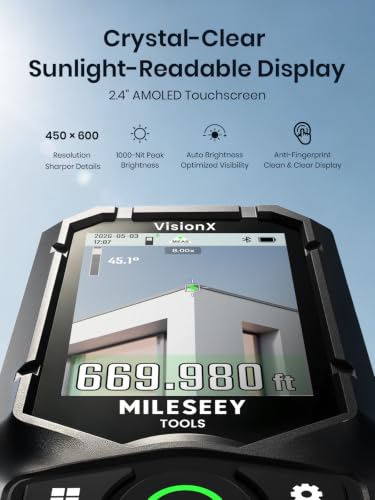 MILESEEY S50C Green Laser Measure with Camera, 8× Digital Zoom - Image 5