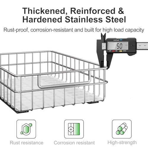 Pull out Cabinet Organizer, Stainless Steel 2-Pack Slide | Home Repair - Image 4