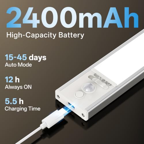 Under Cabinet Lighting Wireless,2400mAh Motion Sensor Light - Image 4