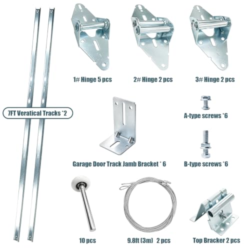 Garage Door Vertical Track Rail Replacement Kit for 7' Height - Image 3
