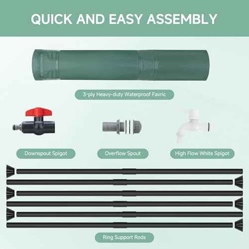 Collapsible Rain Barrel Water Storage Containers 53 Gallon - Image 6