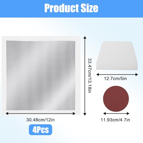 4 Pcs 12 Inch Drywall Repair Kit Self Adhesive Mesh | Home Repair - Image 3