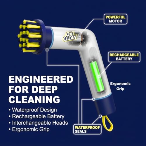 OxiClean Handheld Electric Scrubber - Replaceable Brush Heads - Image 3