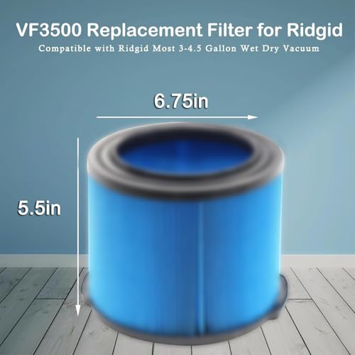 VF3500 Filter for Ridgid Shop Vac 3/4/4.5 Gallon Wet Dry Vacuums - Image 3