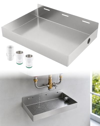 Tankless Water Heater Drain Pan, Stainless Steel Wall | Home Repair - Image 2