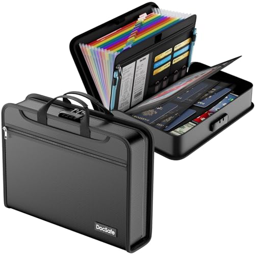 DocSafe Accordion File Organizer Bag with Lock, Fireproof - Image 2