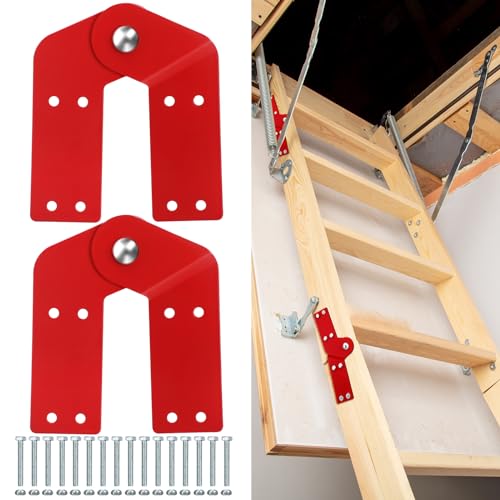 Tandefio 2 Pcs Attic Ladder Hinge Replacement Kit - Image 2
