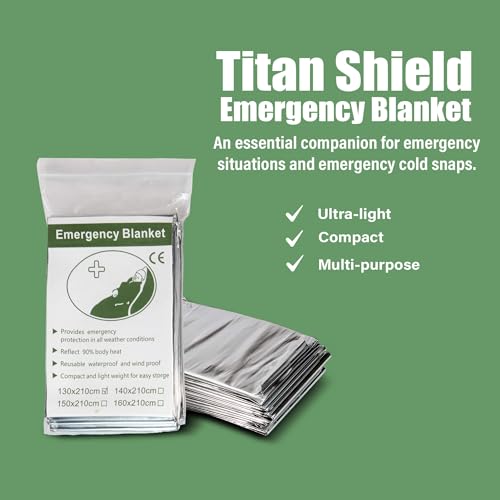 Titan Shield Emergency Survival Blanket 5-Pack - Mylar - Image 3