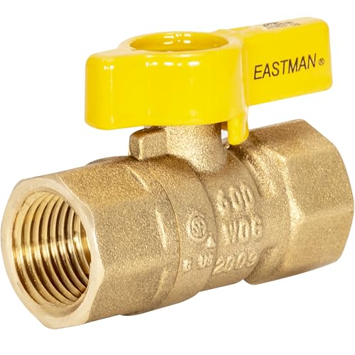 Eastman 1/2 Inch FIP Straight Gas Ball Valve with 1/4-Turn - Image 2