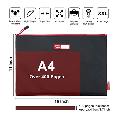 Rough Enough Large Document Bag, Water-Resistant Plastic File - Image 4
