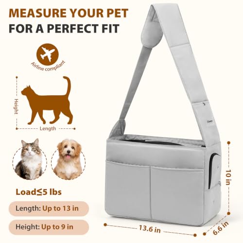 Small Dog Cat Sling Carrier 11 lbs, Crossbody Pet Bag | Pet Essentials - Image 3