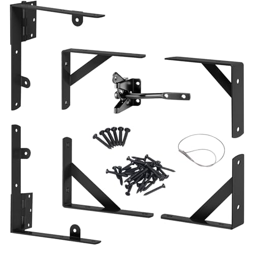 Gate Hardware Kit for Wood Fence, Corner Brace Bracket - Image 2