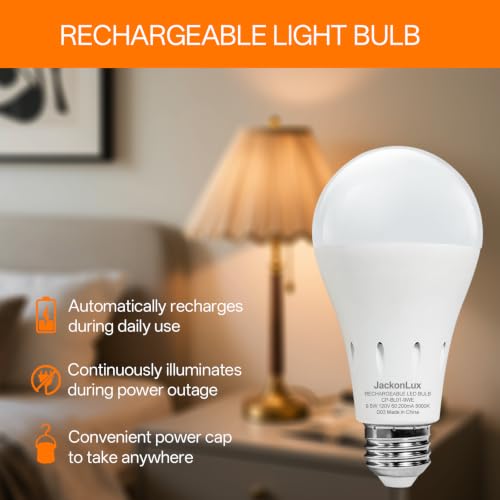 4 Pack Rechargeable Emergency Light Bulbs, Battery Operated Light - Image 3