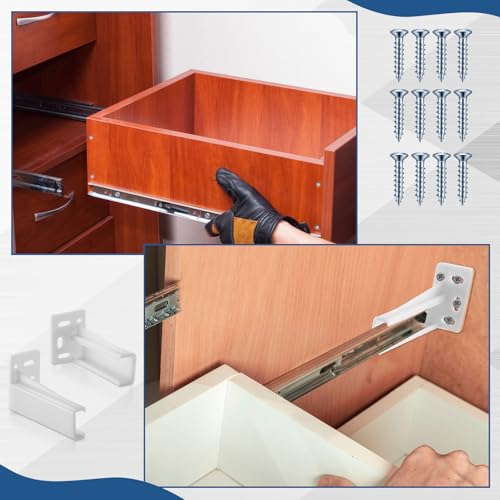 2 Pair Rear Drawer Track Socket Back Plates Mounting | Hand Tools - Image 6