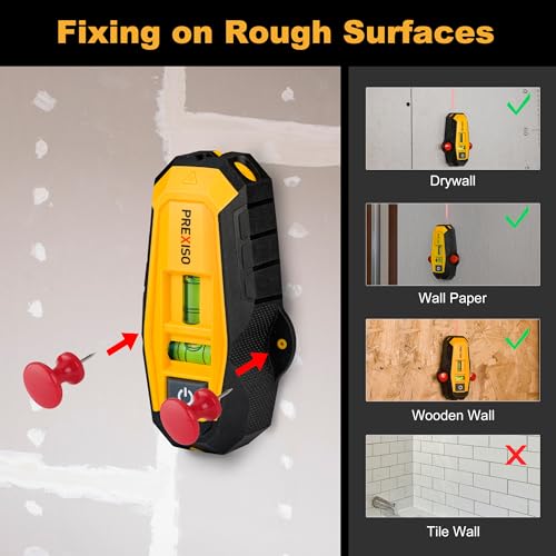 PREXISO 2-in-1 Line Laser Level & Magnetic Nail Detector - Image 5