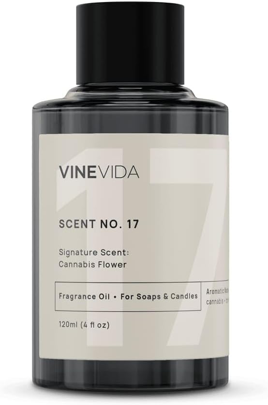 VINEVIDA [4oz] Cannabis Flower Fragrance Oil - Made in USA Scents for Candle Making - Natural Candle Fragrance Oil - Scents for Soap Making