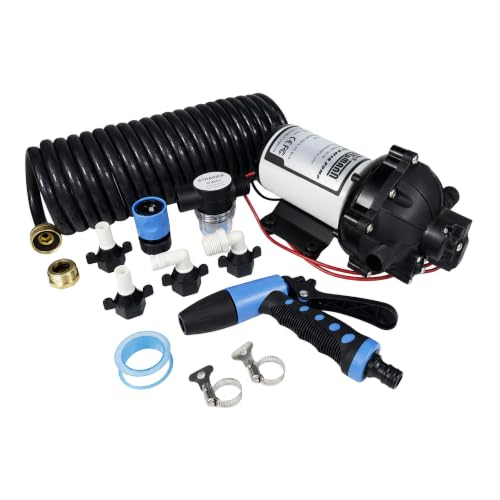 12V Washdown Pump Kit, 7.5 GPM 80 PSI for Boat Marine RV Garden - Image 2