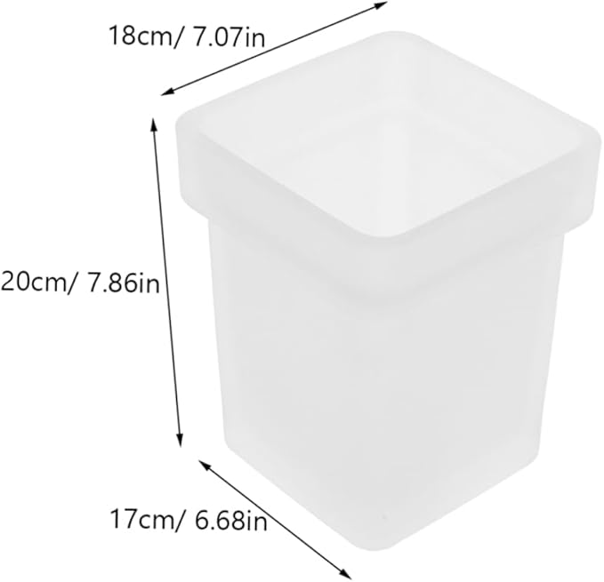 Heavy Duty Toilet Brush Holder Ceramic Brush Storage Cup Bathroom Scrubber Setting Small Storage Square Bowl
