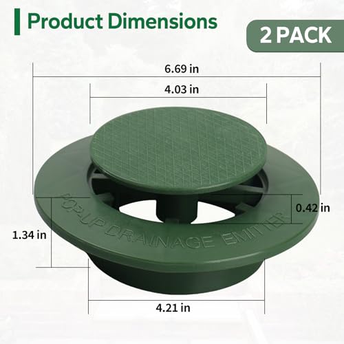 2 PCS Pop Up Drain Emitter Cap Replacement for 420C Pop-Up - Image 3