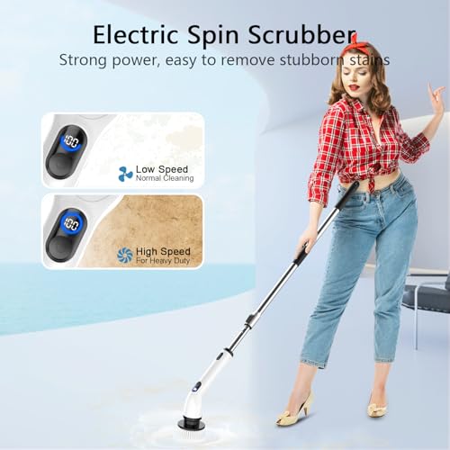Electric Spin Scrubber,8 Replaceable Brush Heads for Home - Image 3