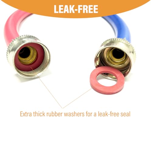 Hot Cold Washer Hose Rubber Y Mixer Plumbing Connector - Image 5