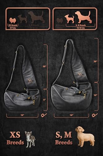 Dog Carrier Sling 5-18lb, Cat Carrier bag (Faux Leather, Zipper) - Image 5