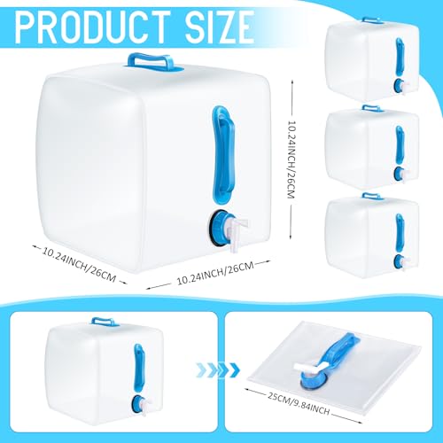 Reallnaive 5 Pcs 5.3 Gallon Collapsible Water Container - Image 3