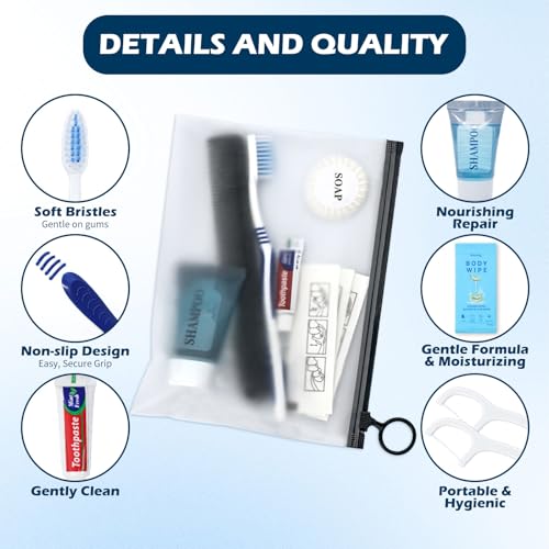 5 Pack Hygiene Kits for Homeless, 7-in-1 Individual Toiletry Kits - Image 4