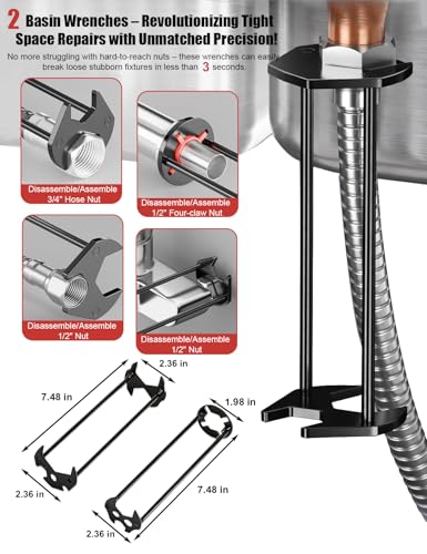 Basin Wrench Set – Ultimate, Heavy-Duty Plumbing Tool Kit | Hand Tools - Image 5