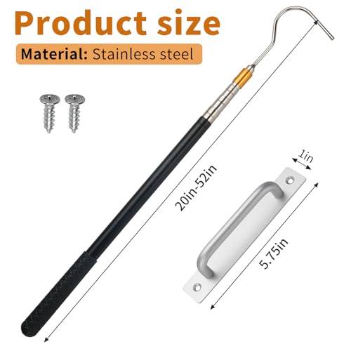 Adjustable Attic Pull-Down Hook Kit with Telescopic Rod - Image 3