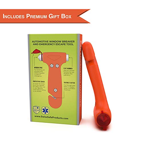 Swiss Safe Car Safety Hammer Window Breaker Tool | Hand Tools - Image 5