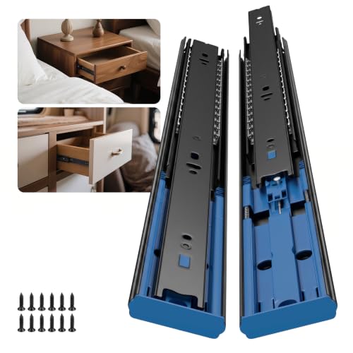 Goldenwarm 5 Pair Black Soft Close Drawer Slides Heavy - Image 2