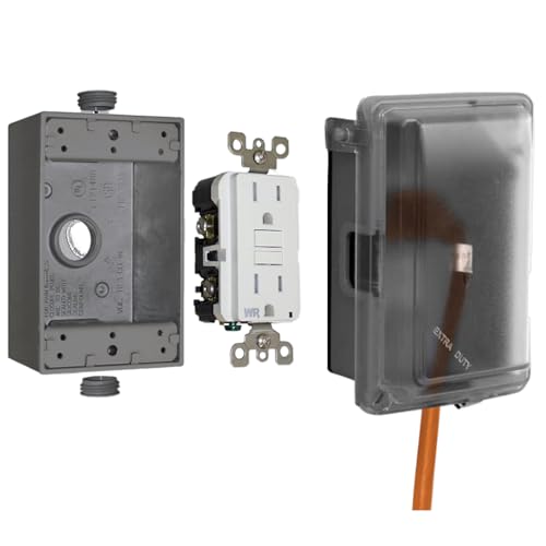 Sigma 16801 Weatherproof 1-Gang WIU GFCI Receptacle Kit, Clear - Image 2