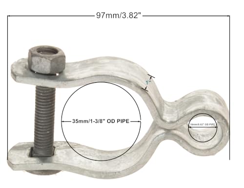 2 Pack Chain Link Fence Frame Gate Post Female Hinge - Image 3