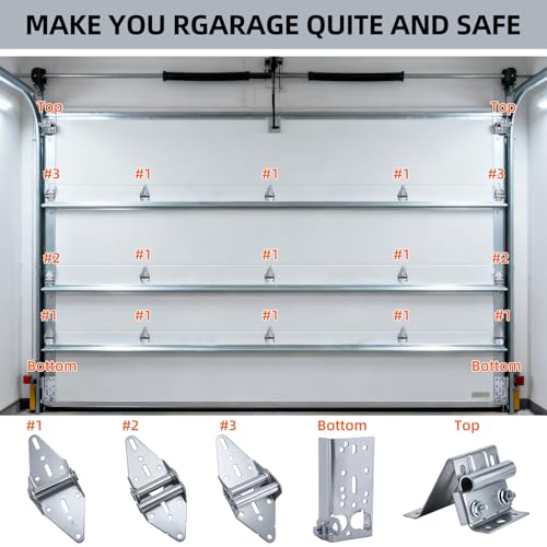 Garage Door Hardware Kit with Roller, Hinge - Image 4