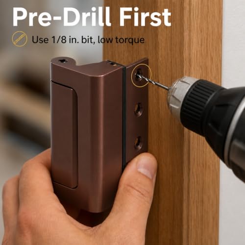 Prime-Line Door Reinforcement Lock, 3 in. Stop, Bronze (1 Set) - Image 6