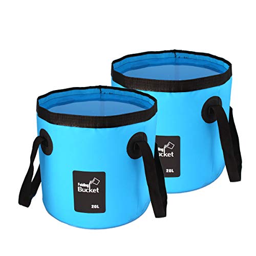 2 Pack Collapsible Buckets,Camping Water Storage Container - Image 2