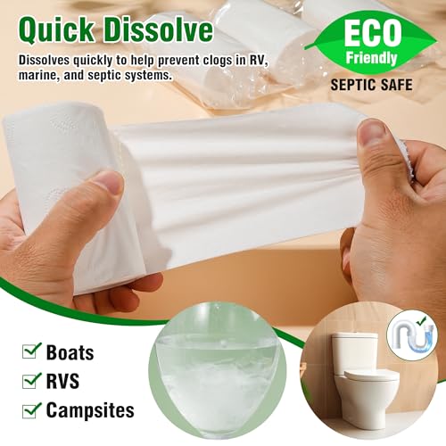 Travel Toilet Paper 6 Rolls – Coreless & Individually - Image 4